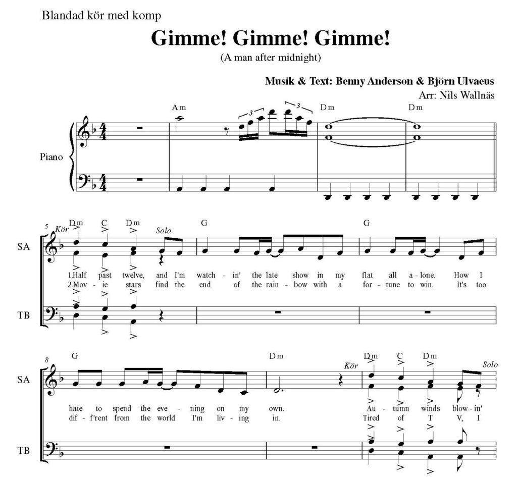 Gimme Gimme Gimme 吉他谱-虫虫吉他谱免费下载