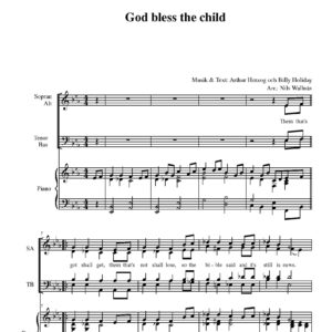 God bless the child med Piano